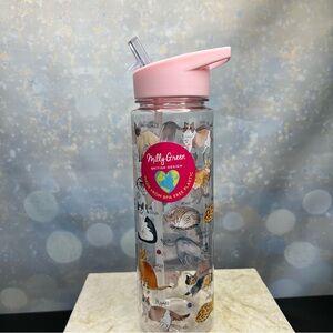 Milly Green Curious Cats Water Bottle - New/Unused